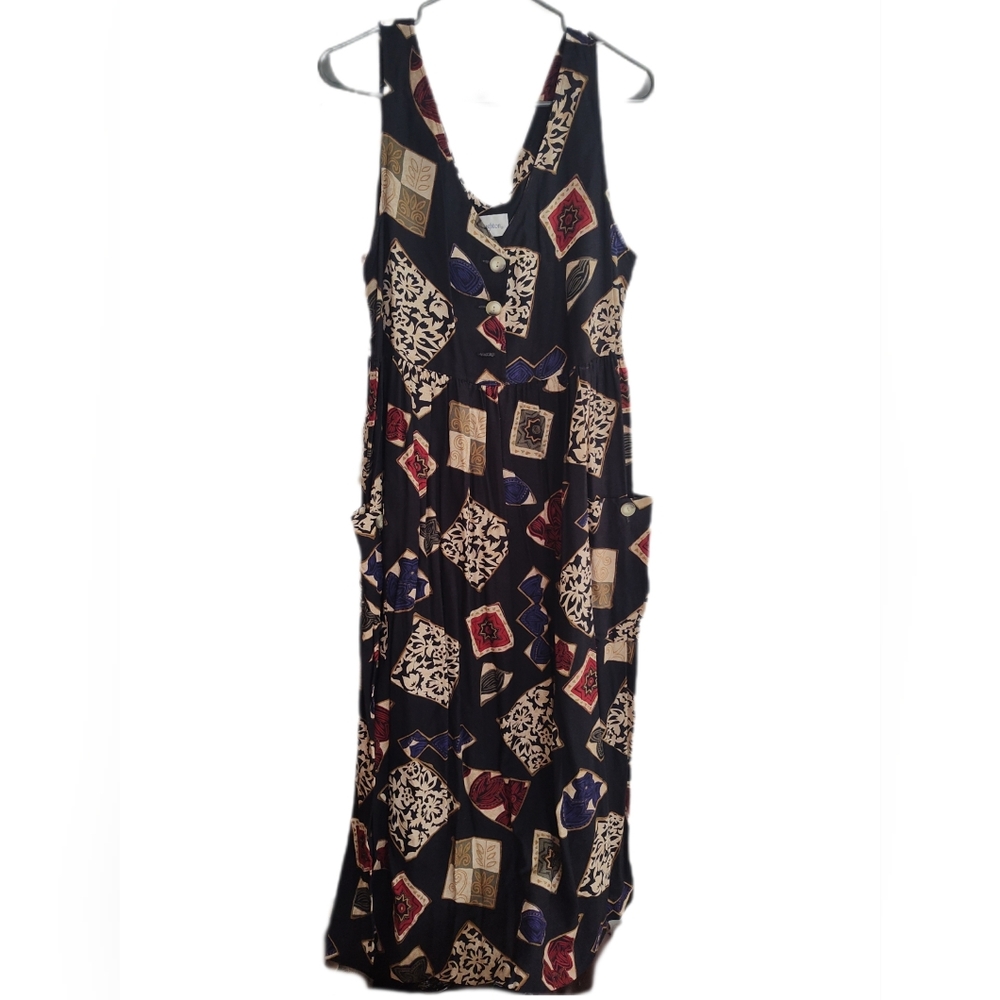 Vintage 80's Norton McNaughton Maxi Dress